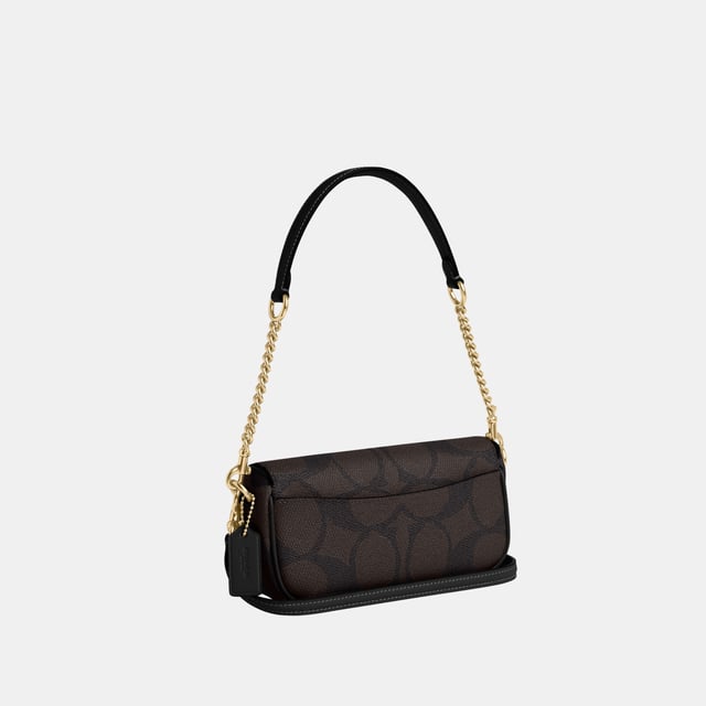 Hailey Flap Bag in Maxi Signature Canvas, Inside open pocket, Outside open pocket,  Length: 20.00 cm,  Width: 5.00 cm,  Height: 11.00 cm
