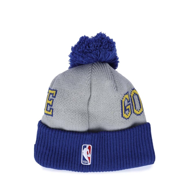Mens New Era Golden State Warriors NBA Tip Off 2013 Bobble Knit Hat in blue.- Ribbed design.- NBA team logo.- New Era flag logo.- 90% Polyester  10% Wool.- Ref: 60421477