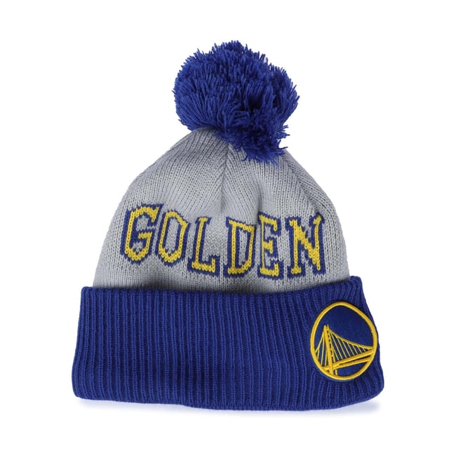 Mens New Era Golden State Warriors NBA Tip Off 2013 Bobble Knit Hat in blue.- Ribbed design.- NBA team logo.- New Era flag logo.- 90% Polyester  10% Wool.- Ref: 60421477