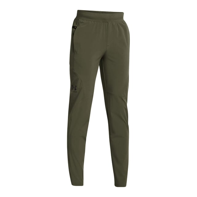 Under Armour Juniors Unstoppable Tapered Pants voor jongens in Groen Juniors Under Armour Unstoppable Tapered Pants in groen.- Zacht gebreide tailleband met intern trekkoord.- Open handzakken & veilige rits aan rechterkant UA Strength Pocket.- Gebruikt een fluorvrije waterafstotende behandeling.- 4-way stretch materiaal beweegt beter in elke richting.- Stretch geweven stof is sterk maar licht.- Ref: 1373752390