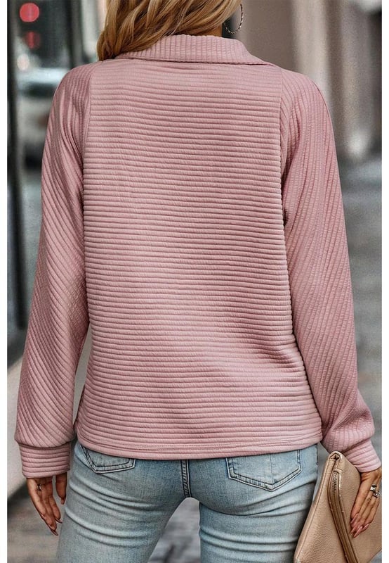 Peach Blossom color
  Ribbed texture
  Quarter zip design
  High
  quality materials
  Durable and comfortable