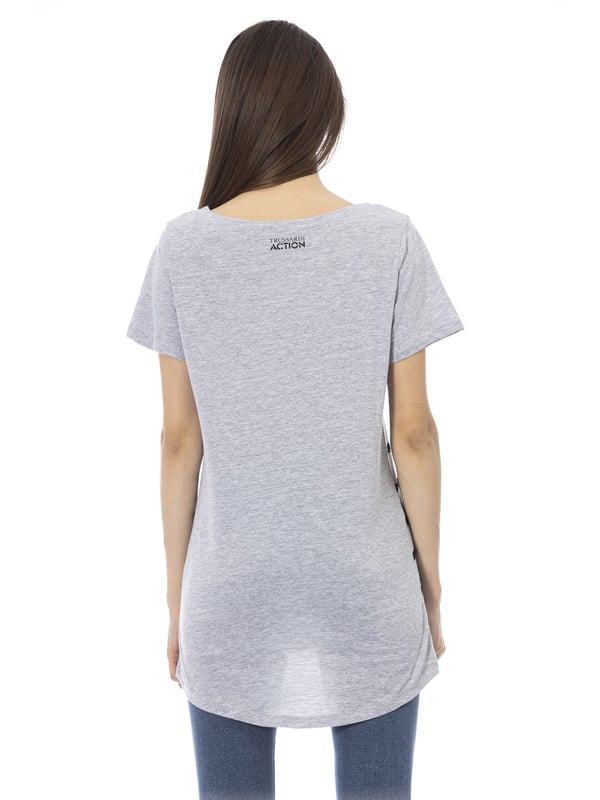 Camiseta De Manga Corta Con Cuello Redondo. Estampado frontal.