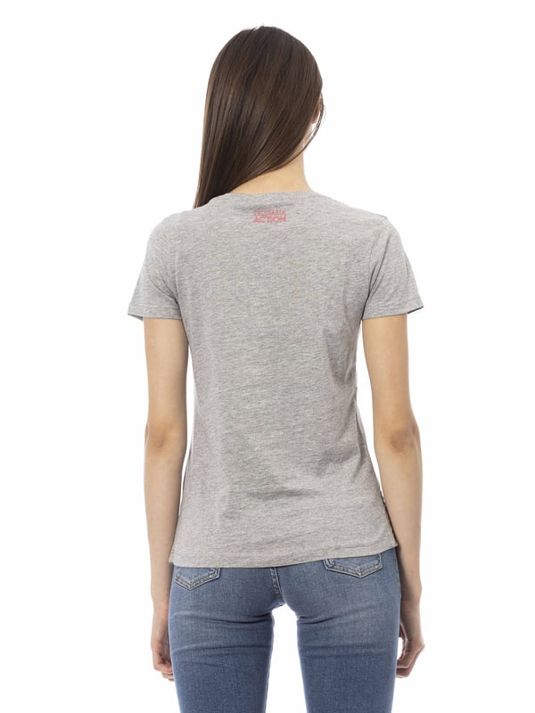 Camiseta De Manga Corta Con Cuello Redondo. Estampado frontal.