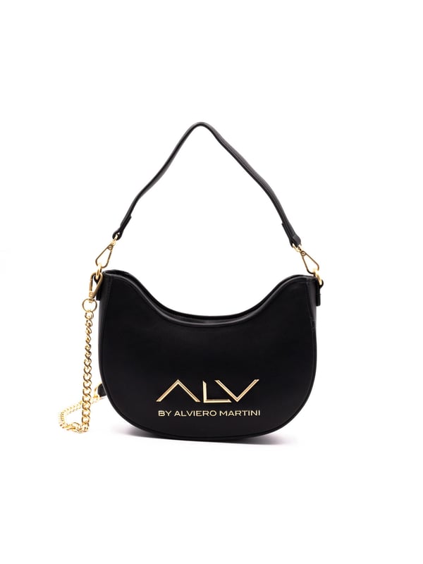 Bolso bandolera para mujer. El cierre es con cremallera. Los bolsillos internos son dos con cremallera y dos abiertos. Los bolsillos externos están ausentes. La bandolera es extraíble en cadena. El asa es extraíble en piel. Hay un compartimento interno. El material externo es 100%PU. Internamente es 100% Poliéster. Medidas: 25x16x6 cm. Producto de moda