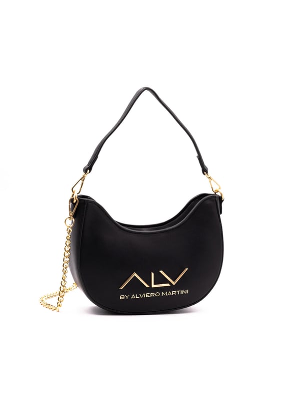 Bolso bandolera para mujer. El cierre es con cremallera. Los bolsillos internos son dos con cremallera y dos abiertos. Los bolsillos externos están ausentes. La bandolera es extraíble en cadena. El asa es extraíble en piel. Hay un compartimento interno. El material externo es 100%PU. Internamente es 100% Poliéster. Medidas: 25x16x6 cm. Producto de moda