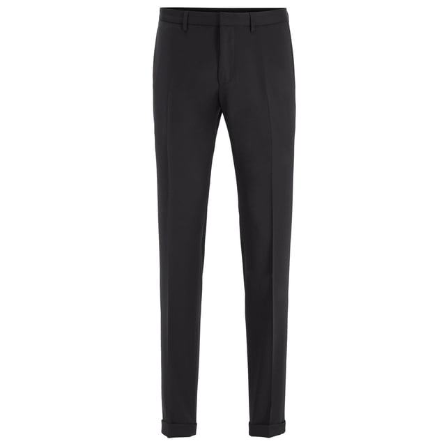 Men's Boss Wave_Cyl Trousers.- Extra slim-fit business trousers.- Clean and elegant optic.- Soft waistband construction.- Main material: 100% Virgin wool. Lining: 100% Viscose. Ref: 50320555001.