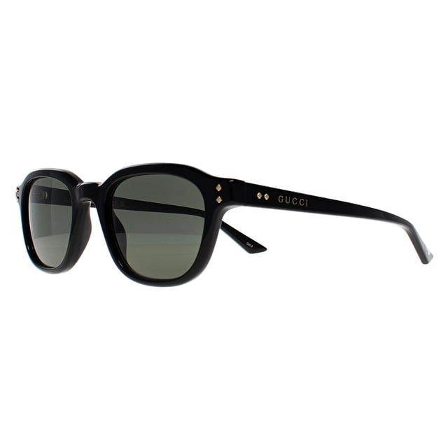 Gucci Square Mens Shiny Black Grey GG1892S  Sunglasses showcases a sleek, elegant frame with bold detailing, perfect for adding a touch of sophistication and modern luxury to any outfit.