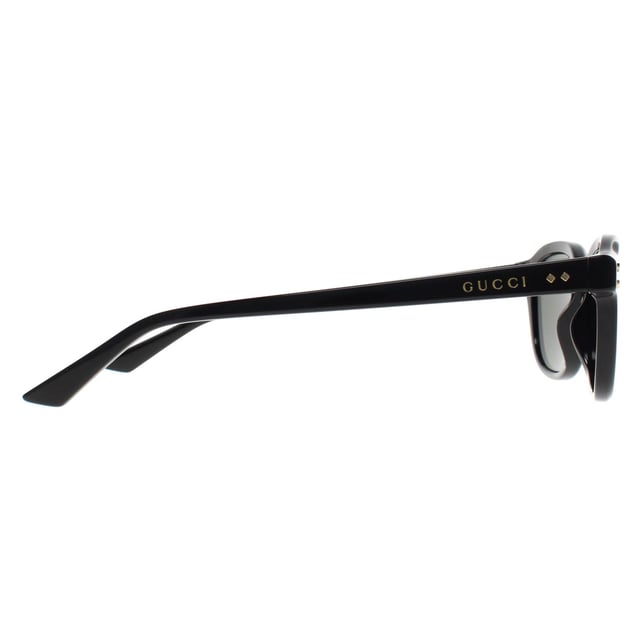 Gucci Square Mens Shiny Black Grey GG1892S  Sunglasses showcases a sleek, elegant frame with bold detailing, perfect for adding a touch of sophistication and modern luxury to any outfit.