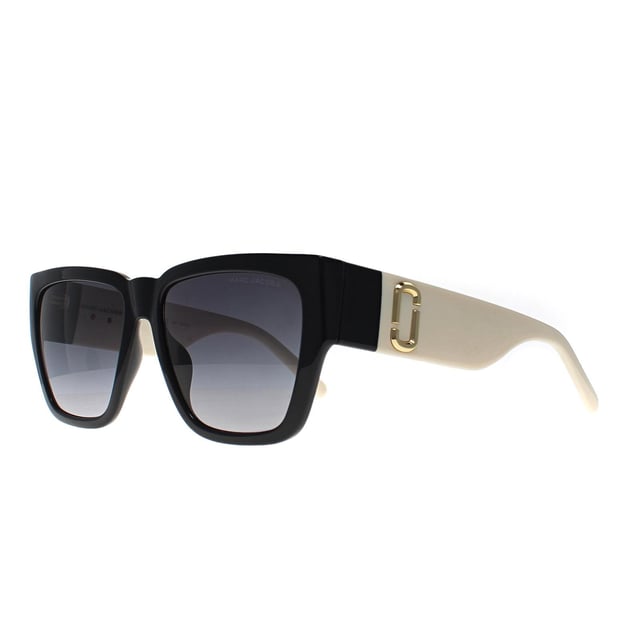 Marc Jacobs Square Womens Black White Dark Grey Gradient MARC 646/S  Sunglasses features a refined, minimalistic frame, delivering a polished, luxury look that pairs effortlessly with both casual and formal attire.