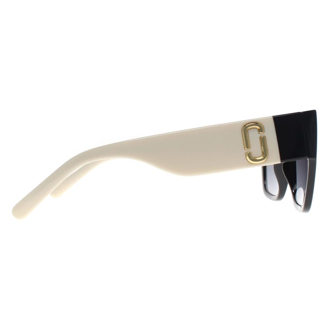 Marc Jacobs Square Womens Black White Dark Grey Gradient MARC 646/S  Sunglasses features a refined, minimalistic frame, delivering a polished, luxury look that pairs effortlessly with both casual and formal attire.