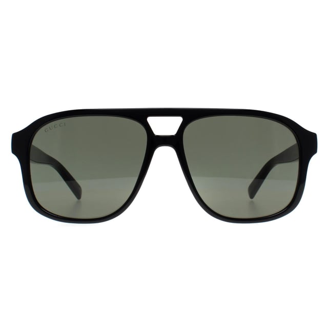 Gucci Aviator Mens Shiny Black Grey GG1856S  Sunglasses combines bold shapes with sleek lines, creating a striking design that blends modern luxury with high-performance functionality.