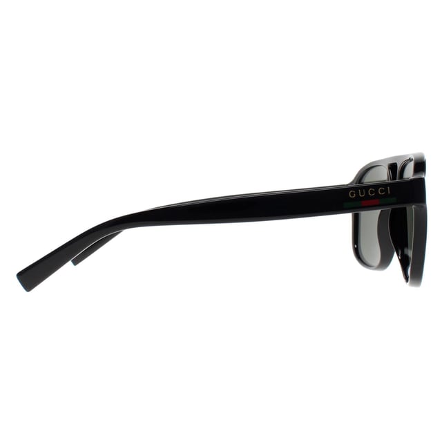 Gucci Aviator Mens Shiny Black Grey GG1856S  Sunglasses combines bold shapes with sleek lines, creating a striking design that blends modern luxury with high-performance functionality.