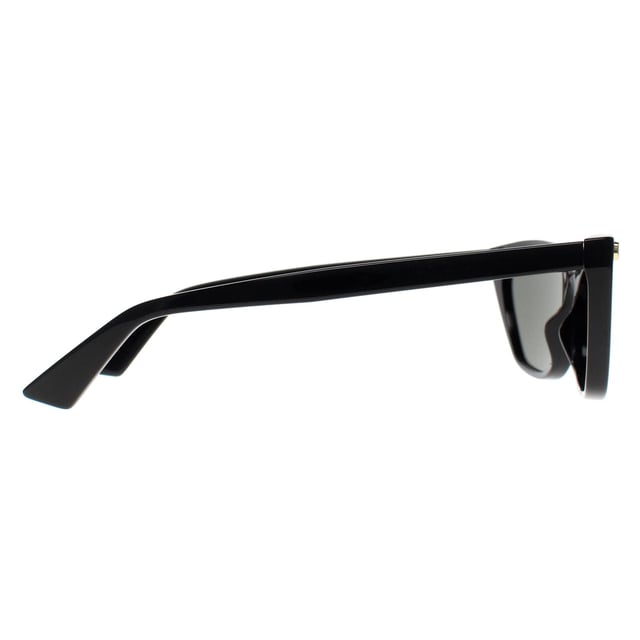 Gucci Cat Eye Womens Shiny Black Grey GG1815S  Sunglasses features a refined, stylish frame with sleek lines, offering both comfort and a luxurious look that suits a wide variety of personal styles.