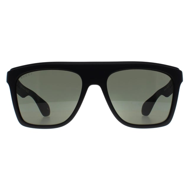 Gucci Rectangle Mens Matte Black Grey GG1570S  Sunglasses are designed with a refined and bold look, featuring aviator-style frames with sleek metal accents. The combination of a classic silhouette and contemporary details makes these sunglasses versatile for both casual and formal occasions.