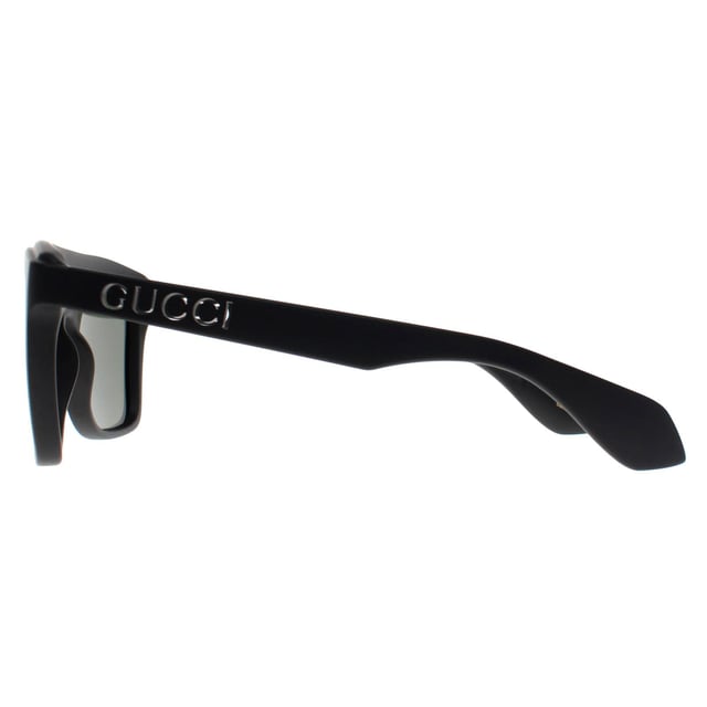 Gucci Rectangle Mens Matte Black Grey GG1570S  Sunglasses are designed with a refined and bold look, featuring aviator-style frames with sleek metal accents. The combination of a classic silhouette and contemporary details makes these sunglasses versatile for both casual and formal occasions.