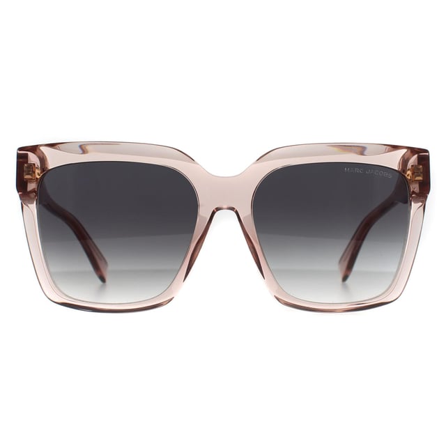 Marc Jacobs Square Womens Transparent Nude Dark Grey Gradient MARC 764/S  Sunglasses features sharp, square frames with modern detailing, making it ideal for those who love to make a statement with their accessories.