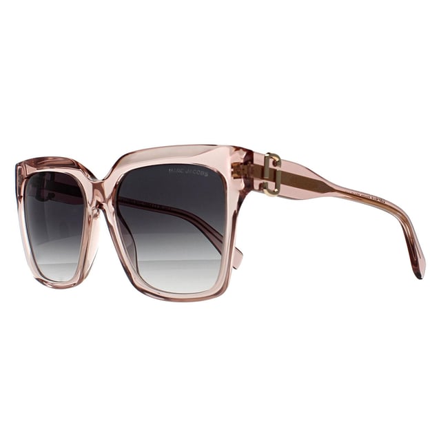 Marc Jacobs Square Womens Transparent Nude Dark Grey Gradient MARC 764/S  Sunglasses features sharp, square frames with modern detailing, making it ideal for those who love to make a statement with their accessories.