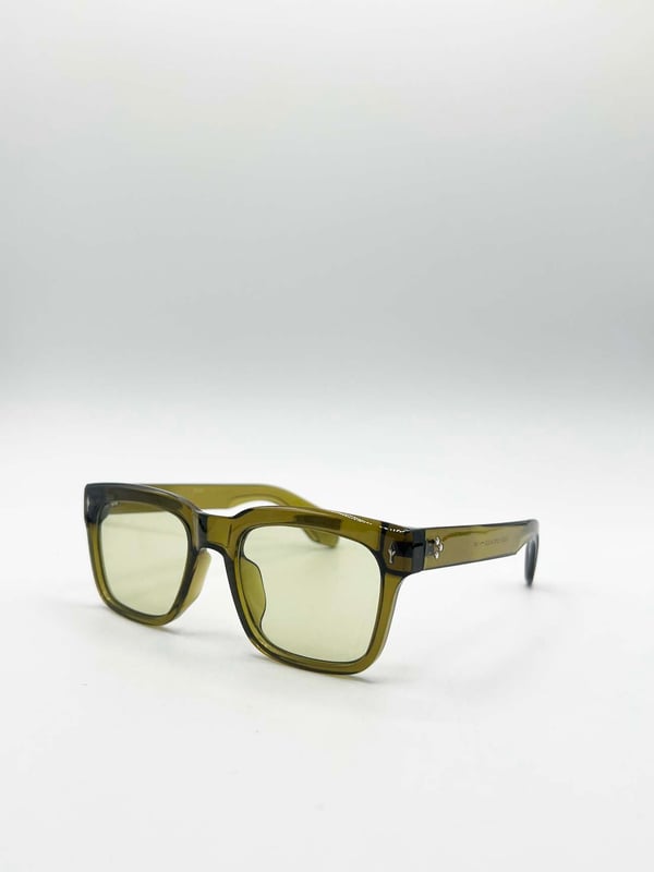 Frame Colour: Green. Lens Colour: Grey. Material: AC Lens PC Frame. One Size. SKU: SG2502317. UV 400 PROTECTION. LENS FILTER CATEGORY 2