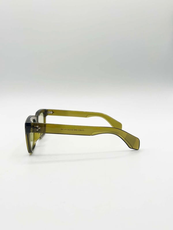 Frame Colour: Green. Lens Colour: Grey. Material: AC Lens PC Frame. One Size. SKU: SG2502317. UV 400 PROTECTION. LENS FILTER CATEGORY 2
