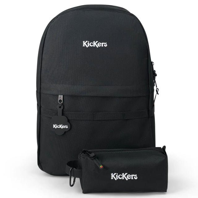 Discover the perfect blend of organization and style with the Kickers Gemini Black Backpack with Pencil Case. Designed for students, professionals, and everyday adventurers, this backpack offers smart storage solutions while keeping your essentials neatly organized. Its sleek black finish adds a modern touch, making it a versatile accessory for any outfit or occasion.
Key Features:
Integrated Pencil Case: 

A dedicated compartment to safely store your pens, pencils, and other writing tools, ensuring they’re always within reach.


Spacious Main Compartment: 

Generously sized to accommodate books, laptops, and other daily essentials, keeping your items secure and organized.


Thoughtful Organization: 

Multiple pockets and smaller compartments help separate your belongings for easy access and enhanced organization.


Durable Construction: 

Crafted from high-quality, weather-resistant materials to provide long-lasting durability and protect your gear in various conditions.


Ergonomic Comfort: 

Padded, adjustable shoulder straps and a supportive back panel ensure comfort during extended wear, making it ideal for daily commutes.


Sleek Black Aesthetic: 

A timeless, minimalist design that effortlessly pairs with any style, whether for school, work, or travel.


Elevate your everyday routine with the Kickers Gemini Black Backpack with Pencil Case—a smart, stylish solution to keep you organized and ready for any adventure.