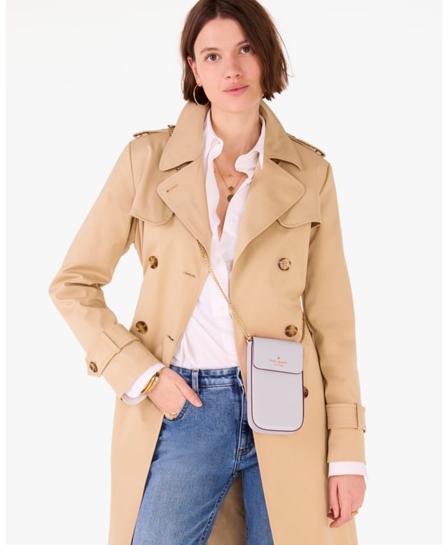 Our Crossbodies Are Perfect If You Want To Carry Your Important Things Without All The Bulk. Plus, Your Hands Are Free To Keep Up With All Your Group Texts And Grip That Vanilla Latte., Madison Saffiano Leather North South Flap Phone Crossbody,  Length: 2.50 Cm,  Width: 10.00 Cm,  Height: 17.70 Cm