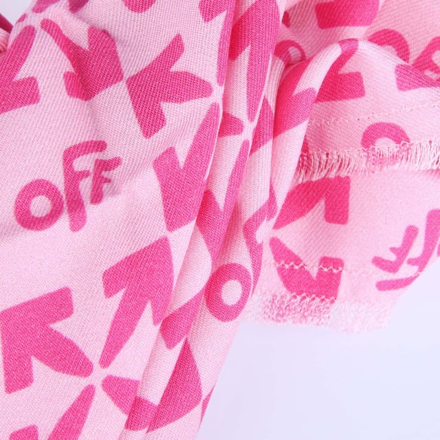 Juniors Off White Monogram Pashmina Scarf in pink.-  All-over logo.- 100% Viscose.- Ref: OGMA0030013232