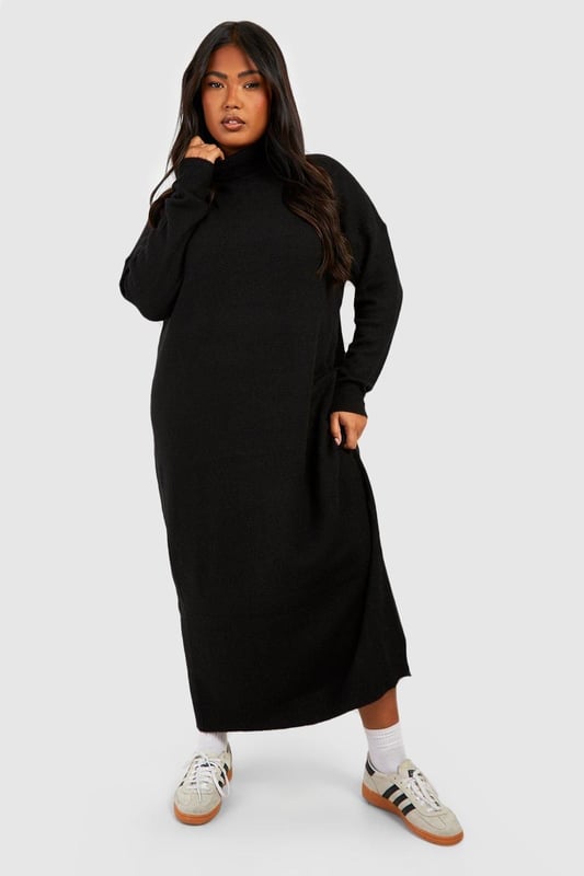 Bring a new kinda attitude in this latest piece from our collection of plus size dresses. Available in UK sizes 16-24, our range of curve dresses carries all the on-trend pieces you need to feel confident. Whether it's a plus size black dress or skater style you're adding to your basket, we promise no more awkward fits, just dresses you can depend on. Work a flattering plus size t-shirt dress or smock shapes during the day, then take on the night in sexy styles, maxi lengths and Bardot necklines. From sexy plus size dresses to work-wear appropriate options, shop it all on boohoo.Style: CardiganFabric: AcrylicLength: MidiNeckline: Roll NeckSleeve Length: Long Sleeve
