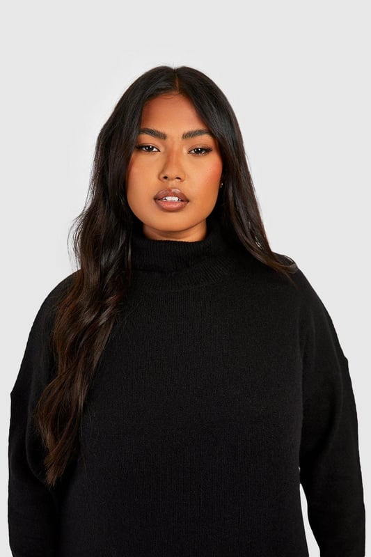 Bring a new kinda attitude in this latest piece from our collection of plus size dresses. Available in UK sizes 16-24, our range of curve dresses carries all the on-trend pieces you need to feel confident. Whether it's a plus size black dress or skater style you're adding to your basket, we promise no more awkward fits, just dresses you can depend on. Work a flattering plus size t-shirt dress or smock shapes during the day, then take on the night in sexy styles, maxi lengths and Bardot necklines. From sexy plus size dresses to work-wear appropriate options, shop it all on boohoo.Style: CardiganFabric: AcrylicLength: MidiNeckline: Roll NeckSleeve Length: Long Sleeve