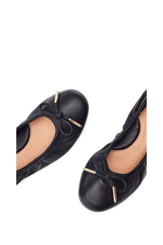 Look your best in Freyani, the on trend ballet flat. This elasticated style features bow detailing on a clean and sophisticated design.