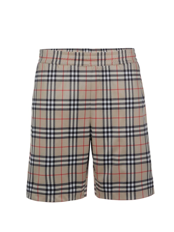 100% poliéster; Pantalones cortos Burberry DEBSON;  Modelo: 8026469 1001;  Mano de obra de alta calidad;  Cintura elástica;  Corte ancho;  Dos bolsillos laterales