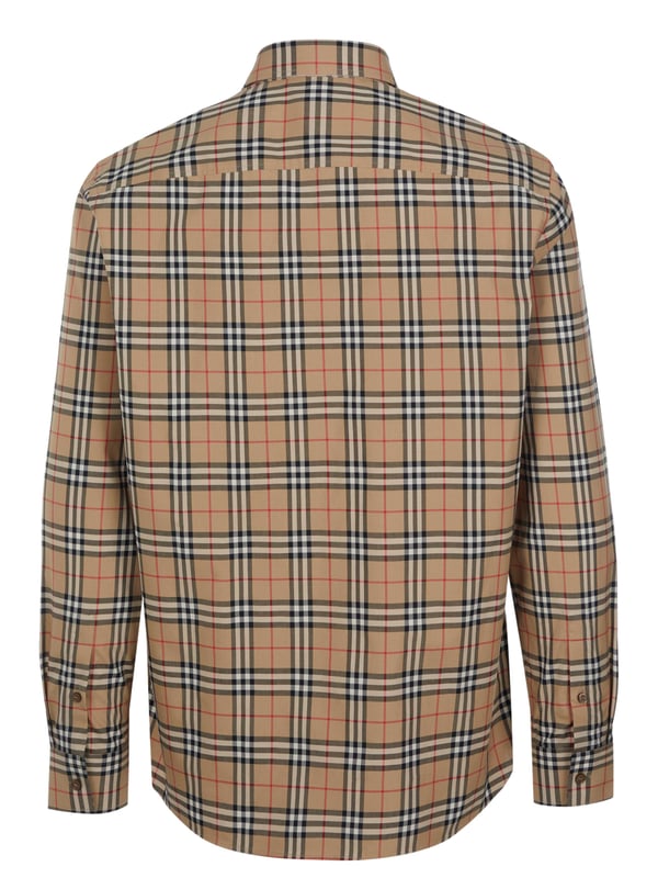Tシャツ・カットソー Burberry SS24 'Simson' shirt (8070582 ARCHIVEBEIGE) Burberry Logo-Embroidered Short Sleeve Poplin Shirt, Size X