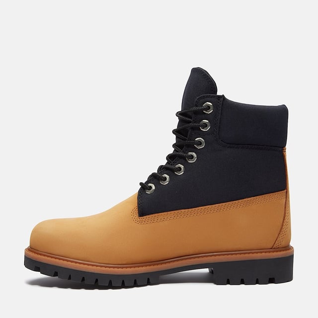 6-Inch Waterproof Boot gemaakt van een waterdicht premium leer en canvas bovenwerk, deze laars is voorzien van een TimberDry™ waterdicht membraan om je voeten droog te houden in alle weersomstandigheden. De gewatteerde kraag zorgt voor comfort, terwijl het anti-vermoeidheid verwijderbare voetbed de hele dag ondersteuning biedt. De duurzame rubberen profielzool biedt uitstekende grip op verschillende oppervlakken.