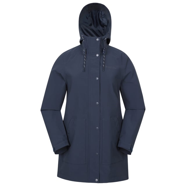 100% Polyester. Design: Plain. Fabric Technology: Breathable, Waterproof. Cuff: Adjustable. Fleece Lined. Neckline: Hooded, Standing Collar. Sleeve-Type: Long-Sleeved. Hood Features: Adjustable. Length: Long. Pockets: 2 Side Pockets, Stud Fastening. Fastening: Front Zip, Stormflap, Stud. Waterproof Rating: 3000mm. 3000g/m²/24hrs. 6 UK: 33 in. 8 UK: 34 in. 10 UK: 35 in. 12 UK: 37 in. 14 UK: 39 in. 20 UK: 47 in. 22 UK: 50 in. 18 UK: 44 in. 16 UK: 41 in.
