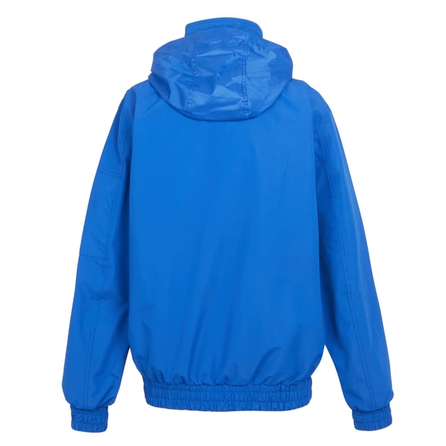 Material: 100 % polyester. Foder: Mesh, Taffeta. Tyg: Peached. Utförande: Slät. Tygteknik: Andningsaktiv, slitstark, DWR-finish, Isotex 10000, Isotex 5000, lätt, vattenavvisande, vattentät, vindtät. Manschett: Elastisk. Urringning: Hög hals, ribbad krage. Ärmtyp: Långärmad. Tejpade sömmar. Funktioner i huven: Justerbar, dold, växande huva. Fickor: 1 säkerhetsficka, 1 ärmficka, 2 nedre fickor, dragkedja. Fästning: Full dragkedja. 10000g/m²/24 timmar. Fåll: Elastisk. Hållbarhet: Tillverkad av återvunnet material.