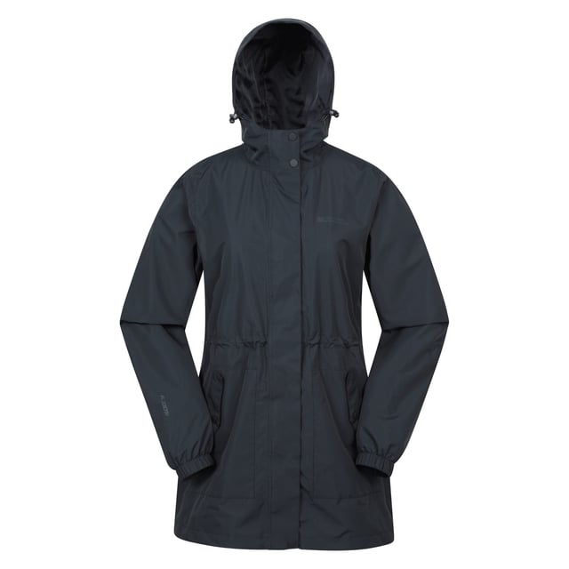100% Polyester. Design: Logo, Plain. Fabric Technology: Breathable, Durable Water Repellent Finish, PFC Free, Ripstop, Taped Seam, Waterproof. Cuff: Elasticated. Neckline: Hooded. Sleeve-Type: Long-Sleeved. Hood Features: Drawcord. Pockets: 2 Front Pockets. Fastening: Clasp, Full Zip. Waterproof Rating: 5000mm. 6 UK: 32 in. 8 UK: 33 in. 10 UK: 34.5 in. 12 UK: 36.5 in. 14 UK: 38.5 in. 20 UK: 46 in. 22 UK: 49 in. 18 UK: 43 in. 16 UK: 41 in.
