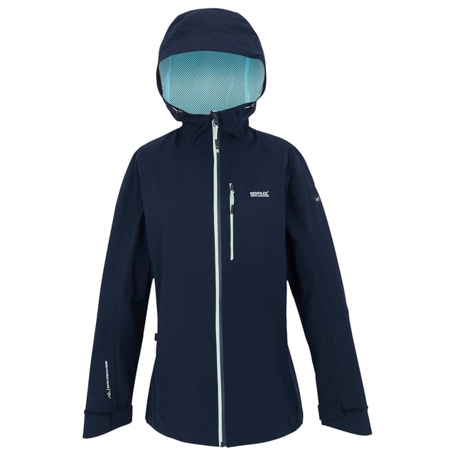 100% Polyester. Lining: Mesh. Fabric: Stretch. Design: Logo, Plain. 165gsm. Fabric Technology: Breathable, Durable Water Repellent Finish, Isotex 15000, Waterproof, Windproof. Cuff: Adjustable. Sleeve-Type: Articulated, Long-Sleeved. Drainage Channel, Front Zip, Inner Zip Guard, Taped Seams, Unrestricted Movement. Neckline: Hooded. Hood Features: Grown On Hood, Technical, Toggle Adjuster. Fit: Tailored. Pockets: 1 Chest Pocket, 2 Side Pockets, 1 Security Pocket, Water Repellent Zip. Fastening: Full Zip. 15000g/m²/24hrs. Waterproof Rating: 15000mm. Hem: Adjustable, Shockcord Hem. Sustainability: Made from Recycled Materials. 6 UK: 30 in. 8 UK: 32 in. 10 UK: 34 in. 12 UK: 36 in. 14 UK: 38 in. 20 UK: 45 in. 22 UK: 48 in. 18 UK: 43 in. 16 UK: 40 in.