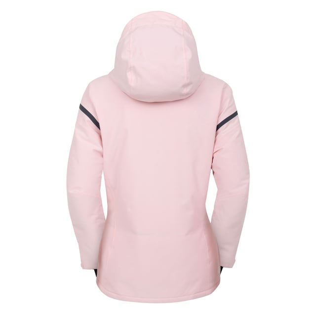 100% Polyester. Filling: Recycled. Fabric: Recycled. Lining: Recycled Polyester. Design: Contrast Detail, Logo. Fabric Technology: ARED 30/30, Breathable, Durable, PFC Free, PFOA Free, PFOS Free, Stretch, Water Repellent, Waterproof. Cuff: Adjustable. Articulated Sleeve, Gel Grip, High Warmth, Inner Sleeve Cuff, Integrated Snowskirt, Scrim Back Panel, Taped Seams. Neckline: Hooded. Sleeve-Type: Long-Sleeved. Hood Features: Adjustable, Foldable. Pockets: 1 Internal Pocket, Mesh Lined, 2 Lower Pockets, Zip, Ski Pass Pocket. Fastening: Full Zip. Hem: Adjustable. Contents: 1 Cloth Wipe. 8 UK: 32 in. 10 UK: 34 in. 12 UK: 36 in. 14 UK: 38 in. 20 UK: 44 in. 18 UK: 43 in. 16 UK: 40 in.