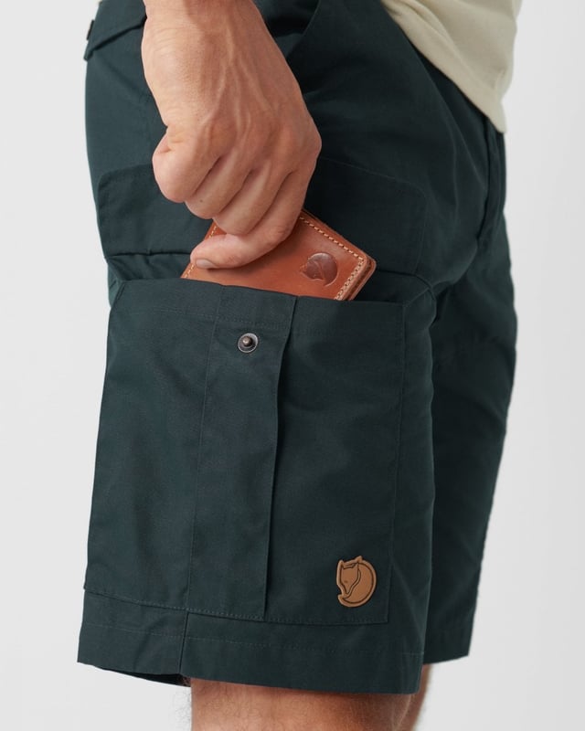 Men’s Karl Pro Shorts M
Durable shorts made from durable G-1000 Silent in recycled polyester and organic cotton. Technical cut with a pre-shaped seat and lots of practical pockets for things you want close at hand. Spacious leg pockets. A well-fitting outdoor favourite for summer’s casual outdoor life at the cabin, in the forest or on the mountain.

Durable G-1000 Silent in recycled polyester and organic cotton.
One leg pocket with a zipper, one with buttons.
Little pocket for a multitool.
Hand pockets and back pockets with flaps.
Adaptable with Greenland Wax, Durable, Quick-drying, Ventilation, Water resistant
Contains non-textile elements of animal origin.

Additional care instructions

40°C normal process
do not dry clean
do not tumble dry
do not bleach
iron 1 dot - Max 110°C
wash with similar colors, do not use fabric softener

Composition material

G-1000® Silent: 65% polyester (recycled), 35% cotton (organic)

Regular Fit
F87224
