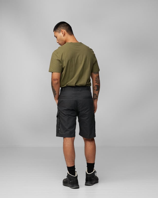 Men’s Ruaha Shorts M
Lightweight, sturdy travel shorts in G-1000 Lite. Practical for travel adventures and long trips when you need durable garments that can withstand harder wear. Roomy leg pockets with flaps, ergonomically placed on the side of the leg and with diagonal openings for better access. Two hand pockets and zippered back pockets that are hidden under a flap.

Travel shorts in hard-wearing G-1000® Lite.
Two hand pockets, two leg pockets, two welt pockets with hidden zippers and an inside safety pocket.
Inseam length 28 cm in size 48.
Adaptable with Greenland Wax, Durable, Quick-drying, Ventilation, Water resistant
Contains non-textile elements of animal origin.

Additional care instructions

40°C normal process
do not dry clean
do not tumble dry
do not bleach
iron 1 dot - Max 110°C
wash with similar colors, do not use fabric softener

Composition material

G-1000® Lite: 65% polyester (recycled), 35% cotton (organic)

Regular Fit
F81188