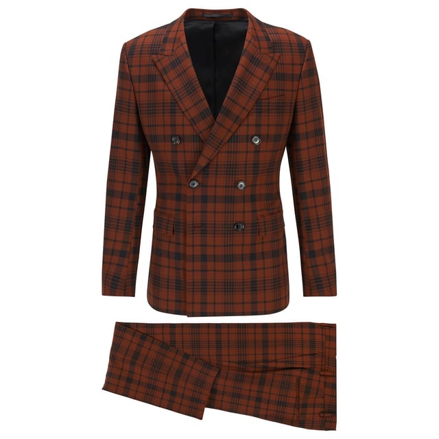 Men's Boss Cliff-Floyed Suit.- Notched lapels.- Long sleeves. - Button fastening.- Zip fly and button fastening.- Slim fit. Material: 98% Virgin Wool, 2% Elastane. Ref: 50450358224.