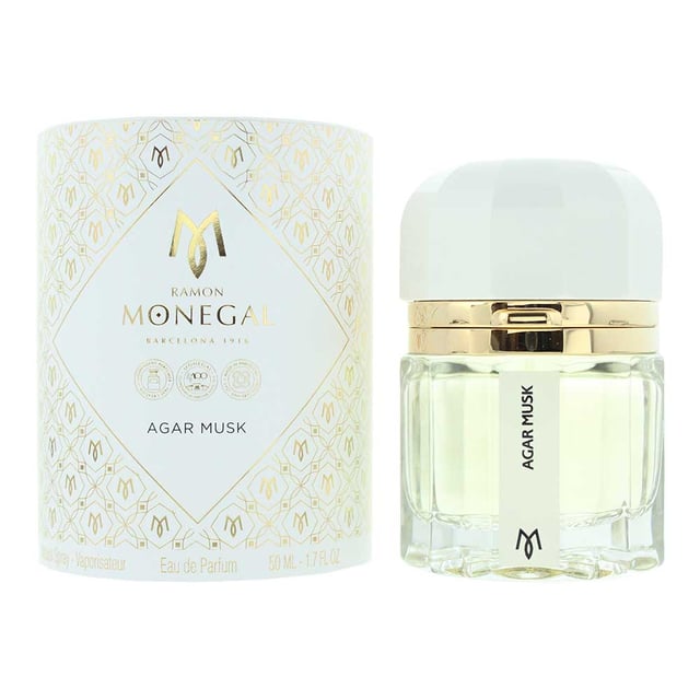 Ramon Monegal Agar Musk Eau De Parfum is a refined and sensual fragrance that combines the richness of oud with earthy, spicy, and leathery notes. The fragrance highlights agarwood (oud) alongside the deep, smoky touch of vetiver, balanced by the warmth of nutmeg. Musk and leather bring a soft, sensual depth, while amber adds a warm, resinous finish. This perfume is perfect for those who appreciate woody, spicy, and musky compositions with a sophisticated and bold character.