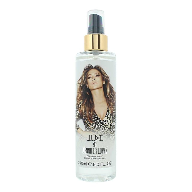 JLuxe by Jennifer Lopez is a Floral Fruity body spray for women. Perfect for the cooler seasons of Winter and Fall this fragrance is suitable for day and evening wear. Launched in 2015, this fragrance  was originally designed by perfumer Veronica Casanova and was inspired by Jennifer’s  passion for fashion and is confident and feminine. This body spray offers a refreshing yet long-lasting mist that can be worn daily for an effortless touch of luxury. It is a sophisticated and stylish fragrance that exudes confidence and glamour. With a luscious blend of juicy pineapple, bergamot, and raspberry, it opens with a fresh and vibrant allure. A heart of delicate violet, damask rose, and exotic ylang-ylang adds a touch of elegance, while warm amber, musk, and cedarwood create a sensual, lasting finish. Perfect for everyday wear or special occasions, JLuxe is a chic and effortless way to feel empowered and radiant all day long. JLuxe leaves a lingering, seductive trail that enhances your natural allure. The bottle is elegantly classic in its tall clear design, ideal for carrying in your hand bag to enjoy an occasional spritz. 

Top Notes: Bergamot. Pineapple and Raspberry.
Heart Notes: Damask Rose, Orris, Violet and Ylang-Ylang.
Base Notes: Amber, Cedar and Musk.

How to Apply: 
Apply it to your whole body and to the crease of your elbows and wrists that intensifies longevity of the fragrance. 
Avoid rubbing after application as this will reduce the longevity of the fragrance.