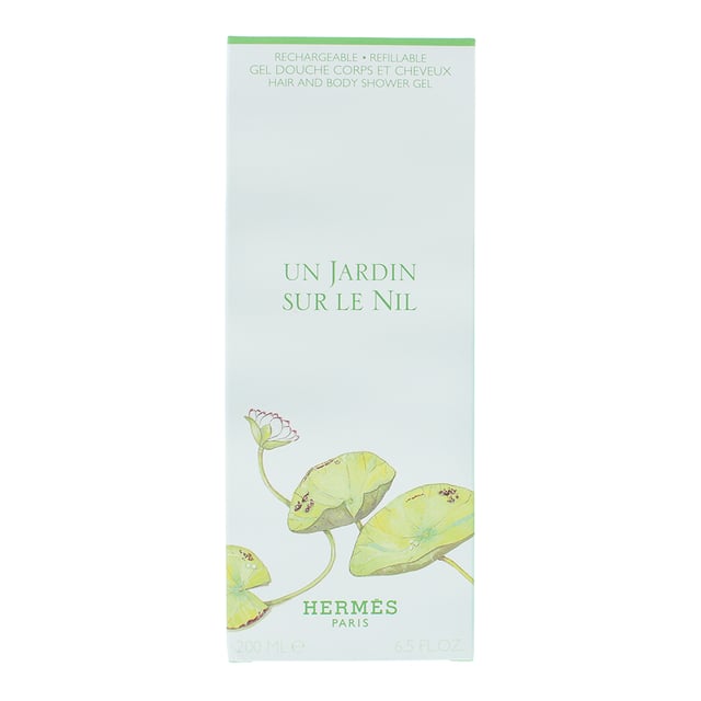 Hermes Un Jardin Sur Le Nil Hair And Body Shower Gel 200ml Hermès Un Jardin Sur Le Nil Hair and Body Shower Gel delivers a refreshing and invigorating cleansing experience. Infused with the vibrant, citrusy-green scent of Un Jardin Sur Le Nil, it gently cleanses both hair and skin, leaving them soft and delicately fragranced. Its lightweight formula lathers beautifully, providing a feeling of freshness and elegance. Perfect for daily use, it transforms your shower routine into a luxurious escape.
