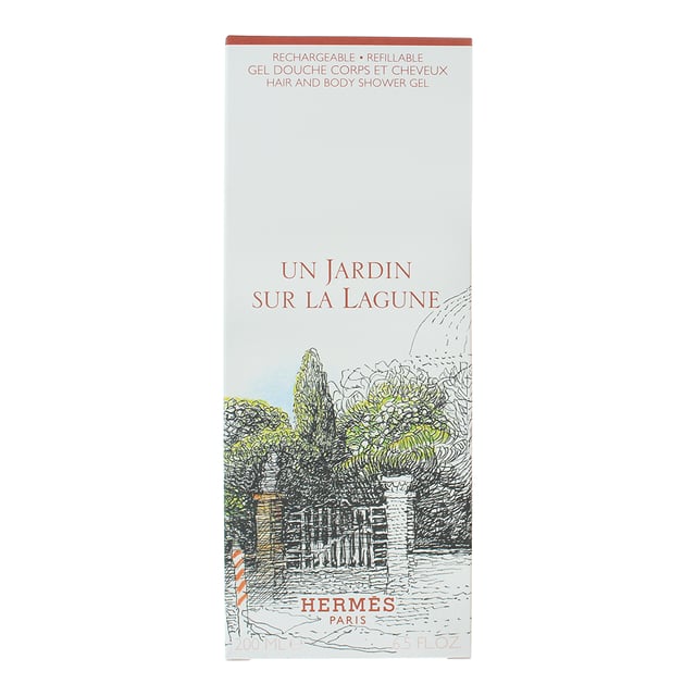 Hermes Un Jardin Sur La Lagune Hair And Body Shower Gel 200ml Hermès Un Jardin Sur La Lagune Hair and Body Shower Gel offers a luxurious and refreshing cleanse, enveloping you in the dreamy, floral-woody scent of Un Jardin Sur La Lagune. Its gentle formula lathers beautifully, leaving both hair and skin feeling soft, smooth, and delicately perfumed. Perfect for daily use, it transforms your shower routine into an elegant sensory escape.