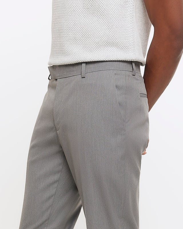 Skinny fit, Hook and zip fastening, Front slip pockets, Back welted pockets, Belt loops, Part of 3 piece suit, Our model wears a UK 32R and is 185.5cm/6'1'' tall
