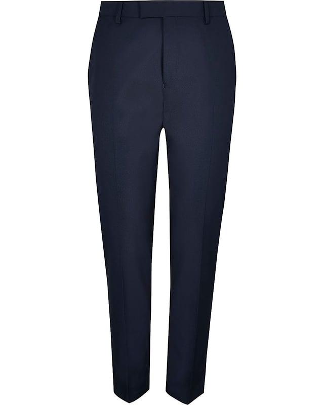 Stretch skinny fit, Hook and zip fastening, Front slip pockets, Back welted pockets, Belt loops, Made with at least 30% recycled polyester