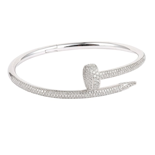 Juste un clou Paved Bracelet in 18K White Gold