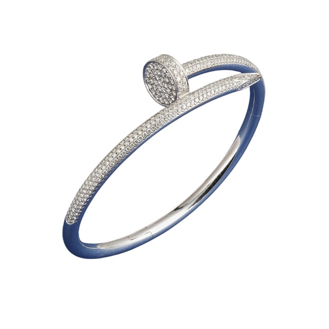 Juste un clou Paved Bracelet in 18K White Gold