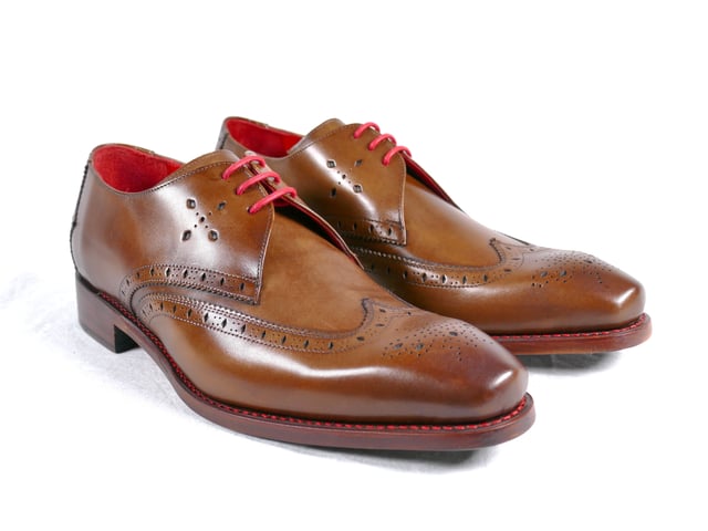Hendrix 'FOXY' Mahogany Calf Goodyear Welted Wing Tip Shoe
