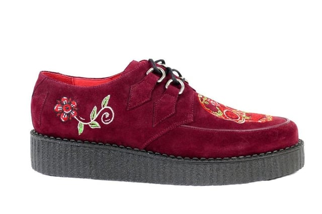 MUSE 'MEMENTO MORI' Burgundy Suede Skull BROTHEL